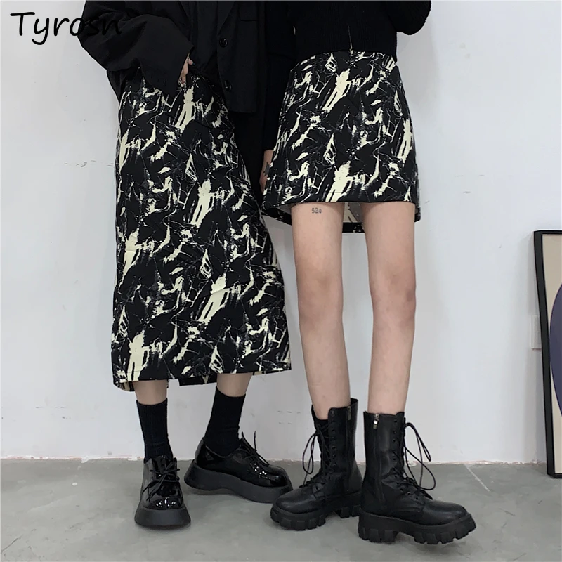 

Women Skirts Tie Dye Mini Skirt Hip Hop Gothic Hipsters High Street All-match Chic Slim Hot Fashion Vintage Ins Teens Ulzzang