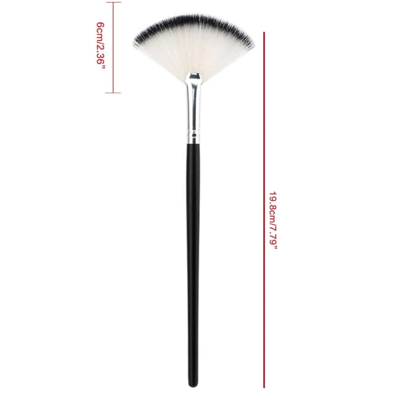 5pcs Fan Brushes Facial Brushes Soft Makeup Brush Cosmetic Applicator Tools Wooden Handle and Soft Fiber for Glycolic Peel Mask images - 6