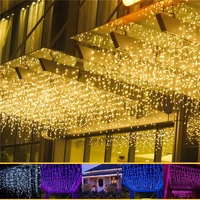 garland fairy curtain light christmas decoration 5m droop 0 4 0 6m garden eaves icicle string lights xmas party outdoor street