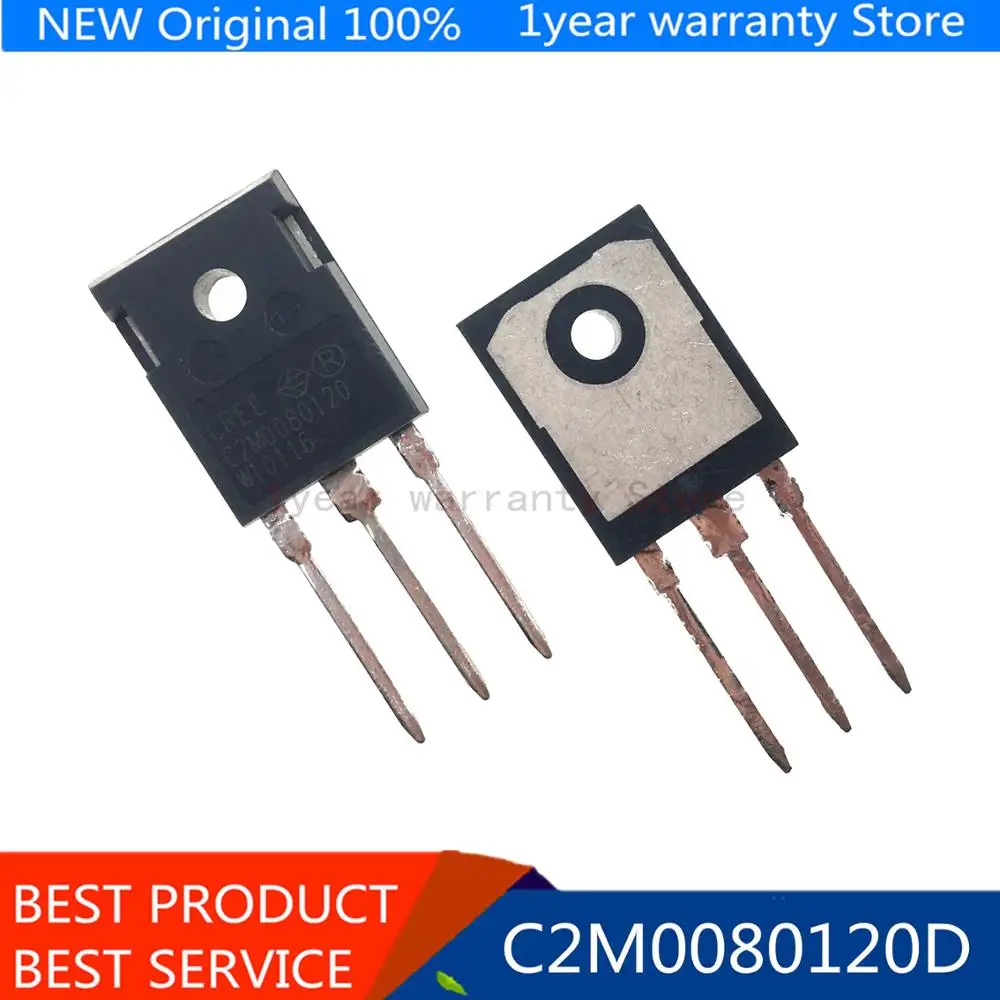 

5Pcs C2M0080120D C2M0080120 TO-247 31.6A 1200V 80Mohm Silicon Carbide Power MOSFET