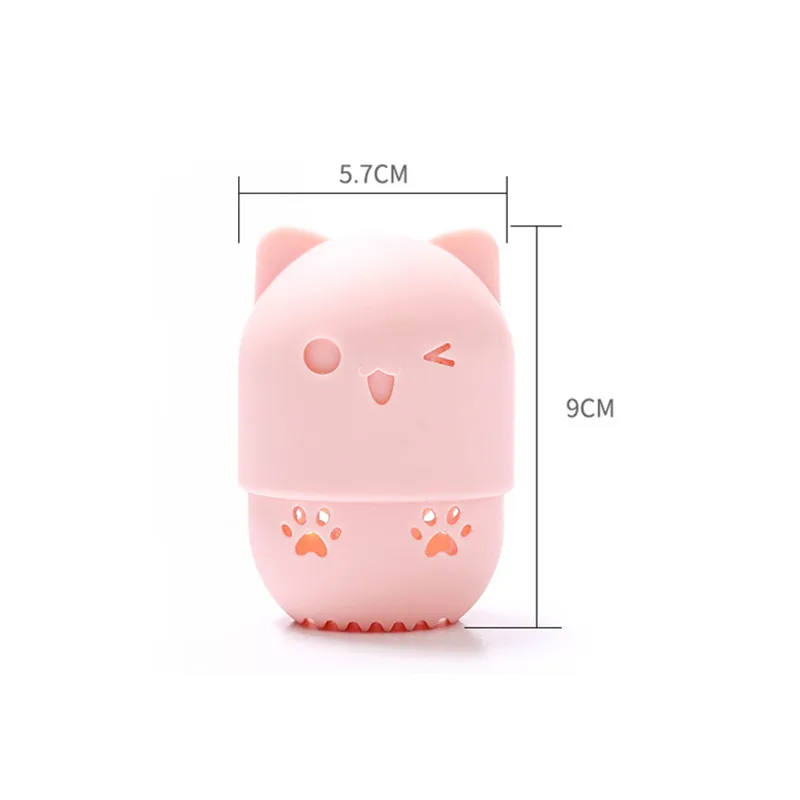Мягкая силиконовая пуховка для пудры, подставка для сушки яичная подставка, косметическая подставка для макияжа, косметический спонж, чехол, держатель для пуховки, милый