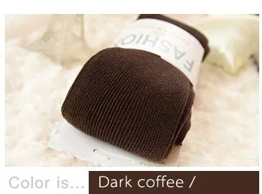 dark coffee Новинка, весна, осень, зима, Хлопковые вязаные чулки, яркие цвета, женские теплые колготки в полоску, 2 дизайна - Цвет: dark coffee