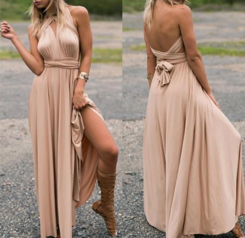 Для женщин с v образным вырезом Пикантное Плиссированное низким на спине пол