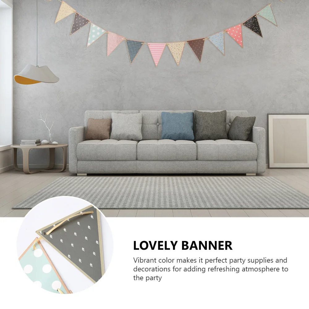 1 Pc Party Scene Layout Props Decorative Hanging Pennant Banquet Bunting (random color) | Дом и сад