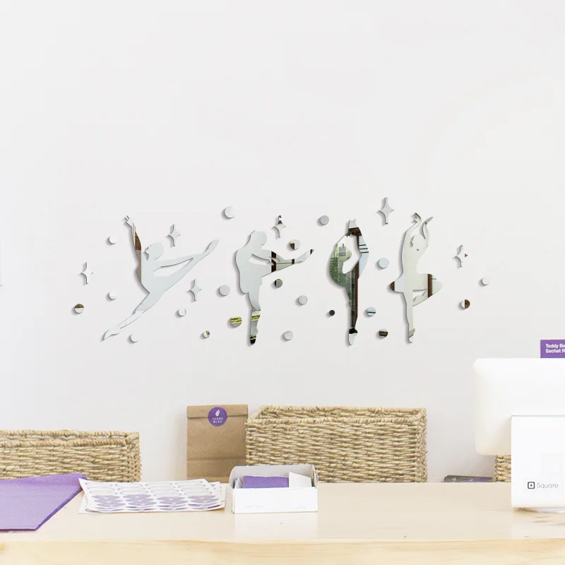 Акриловая Зеркальная Наклейка на стену для балета танцев классной комнаты