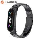Металлический ремешок для Mi Band 6 5 4 3 браслет с функцией Correa для Xiaomi Mi Band 5 ремешок Mi 6 глобальная версия сменный ремешок