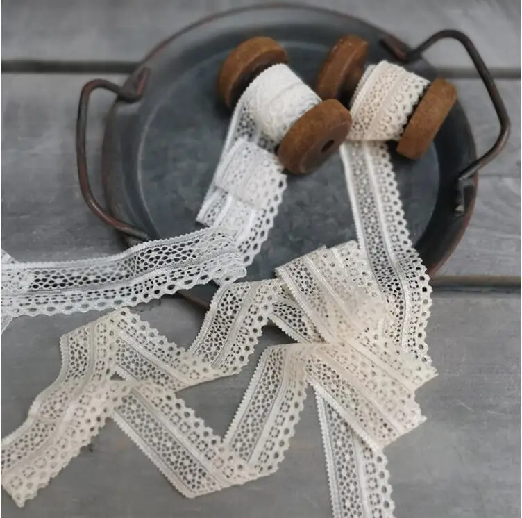 10 метров абрикосового цвета слоновой кости высокое качество эластичное кружево