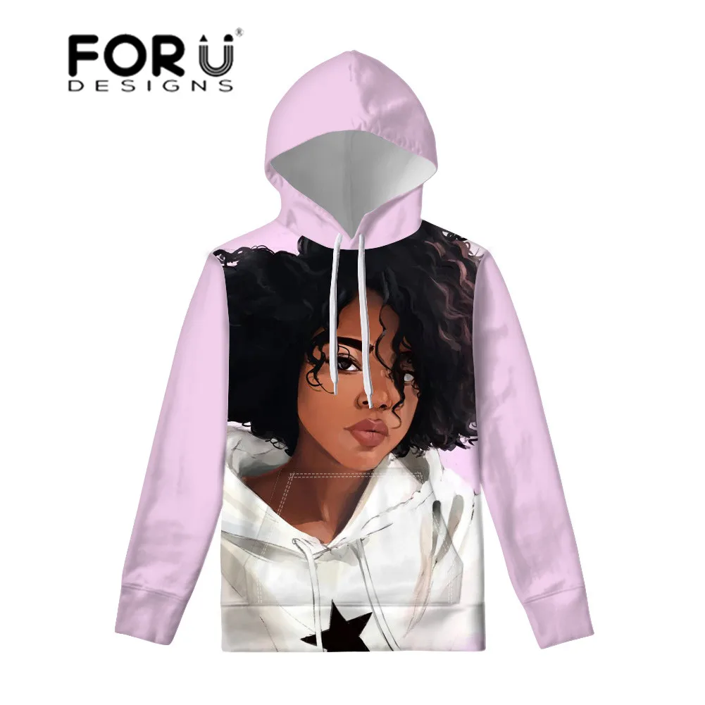 FORUDESIGNS, женские толстовки, черные, для девушек, волшебная африканская толстовка с капюшоном, для девушек, с круглым вырезом, пуловеры для женщин, топы, уличная одежда - Цвет: YQ3428Z72