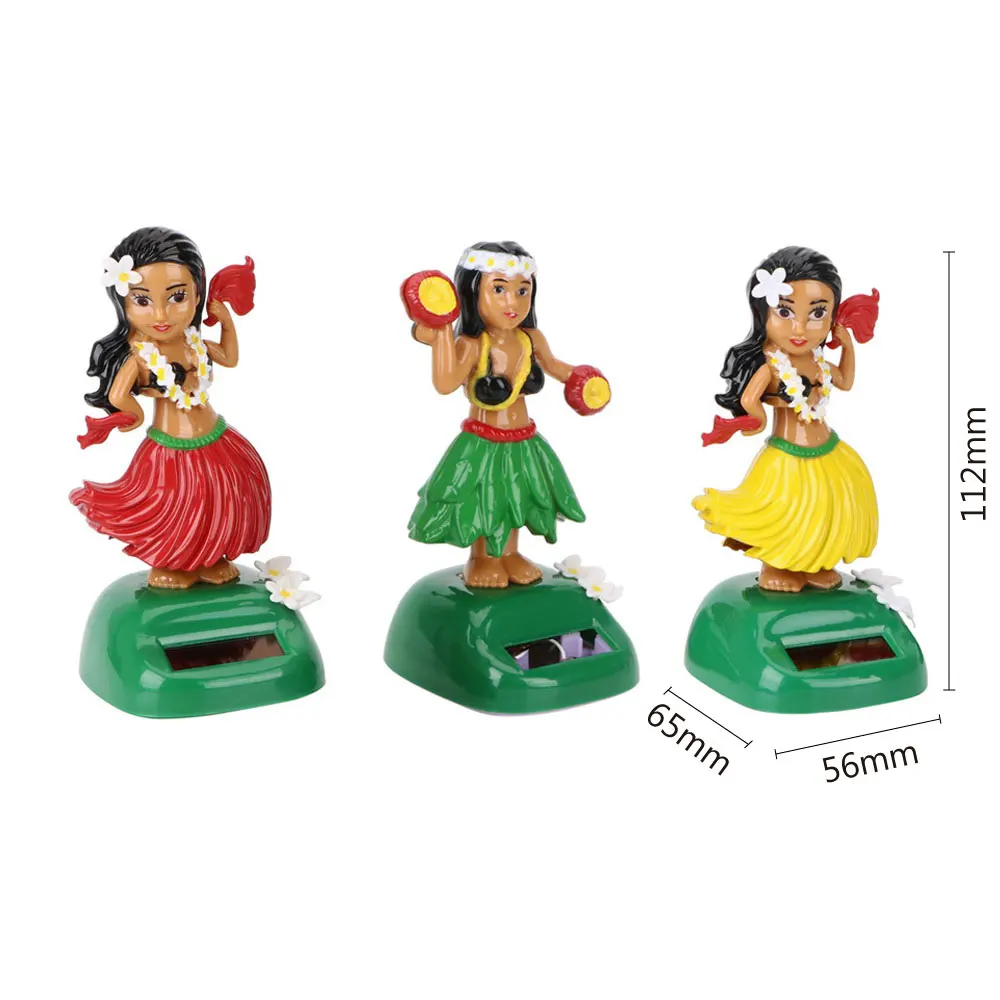 

Car Ornaments Car Decoration Hula Solar Shaking Head Toy Auto Interior Interior Accessories Hawaii Girl Decompression