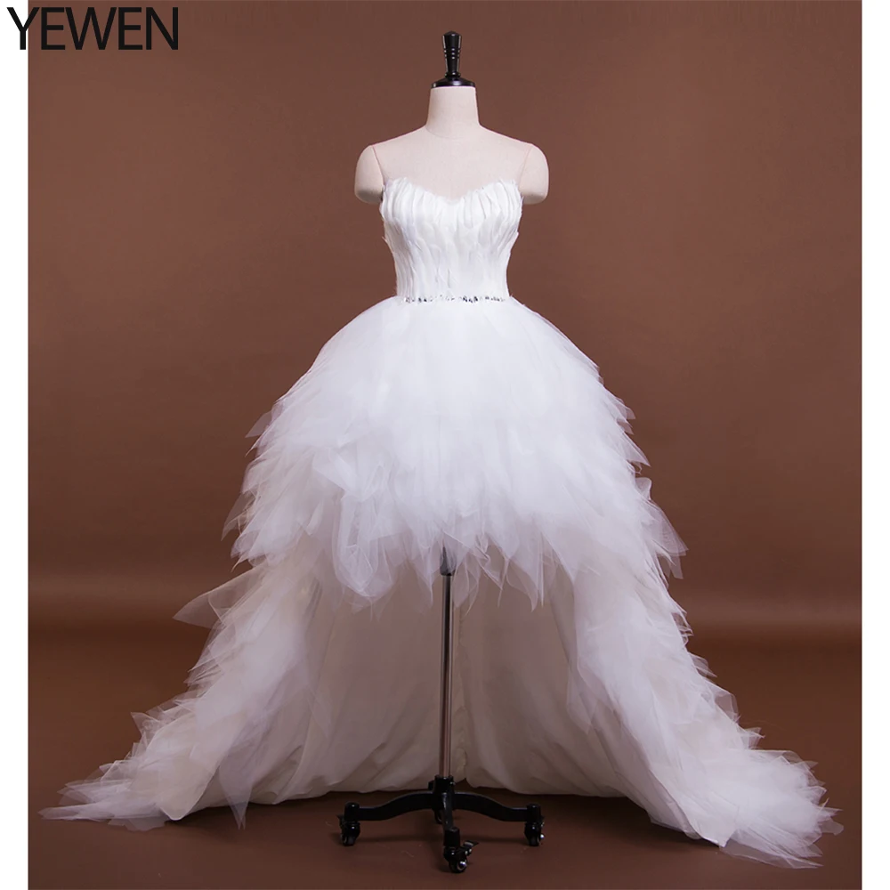 Красное милое Плиссированное блестящее платье из органзы с перьями и блестками