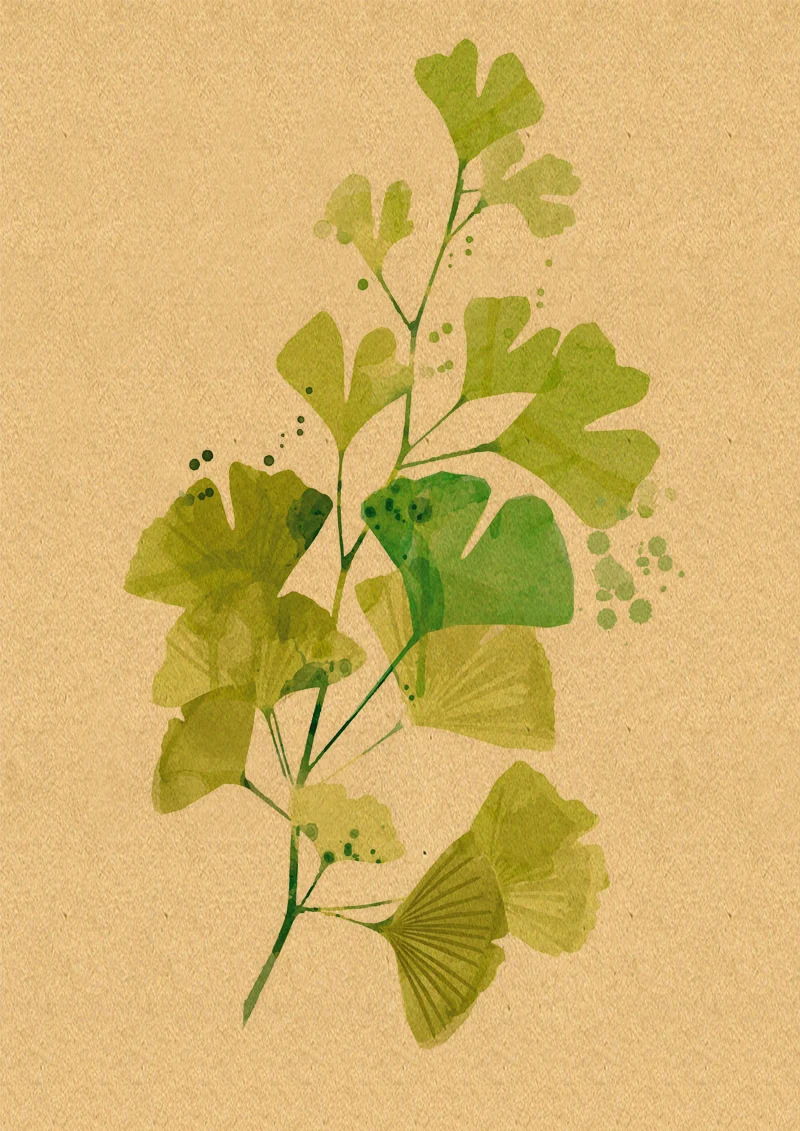 Скандинавские картины с листьями растений WTQ декоративные листы Картина на