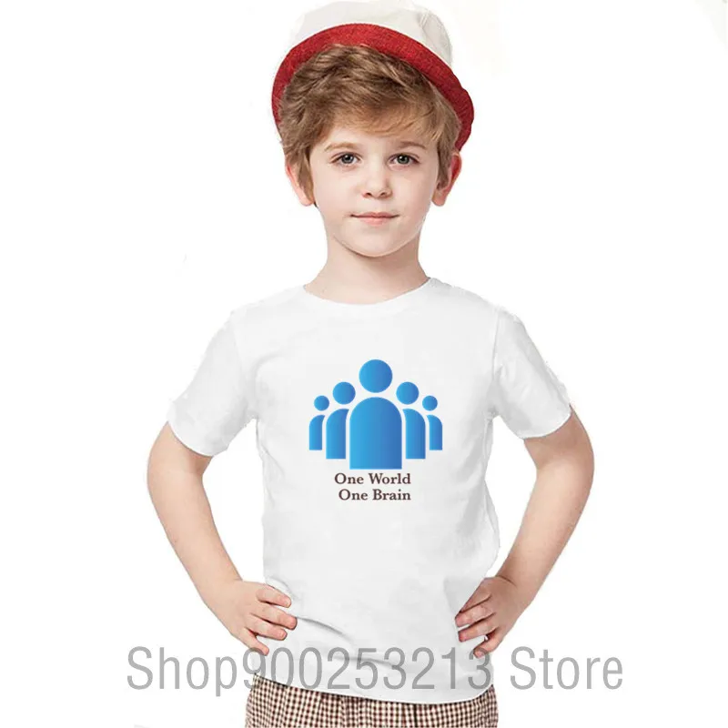 One World Brain Tech/детская футболка детские футболки с короткими рукавами из