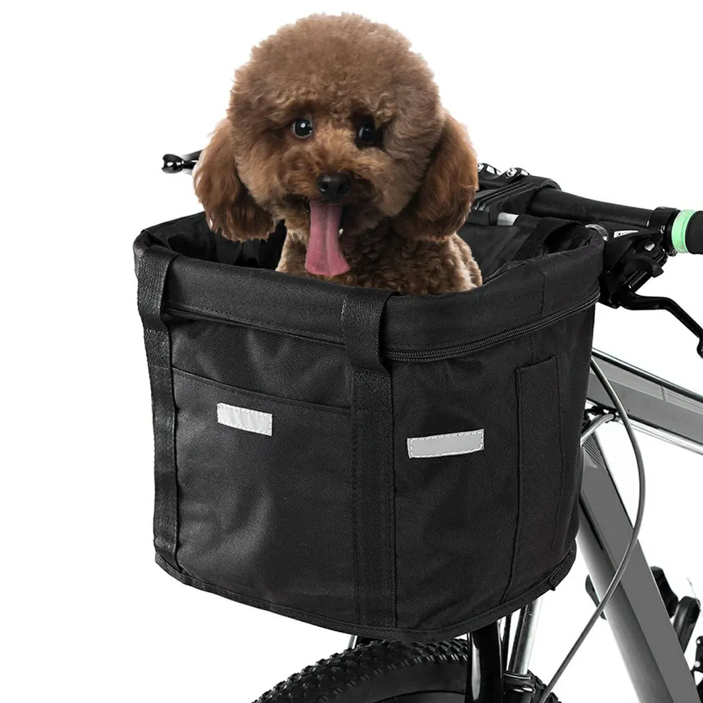

Bicycle Basket Handlebar Pannier Cycling Carryings Holder Bike Riding Pouch Cycle Biking Front Baggage Bag 33*24*23cm