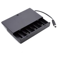 300pcslot 8 x 1 5v aa cell battery holder storage box plastic case with dc plug wire 12v aa batteries shell cover