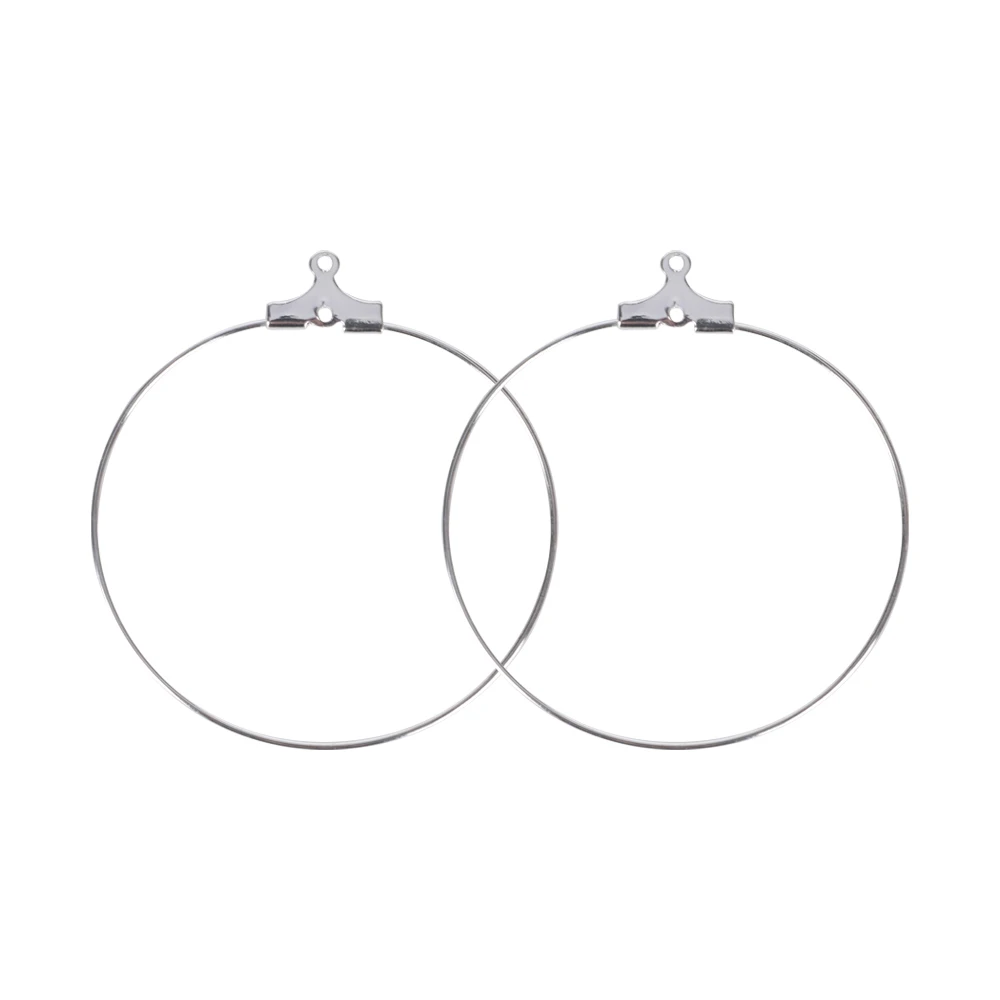 30Pcs/Lot 25-40mm Big Round Hoops Earrings Dangle Clasp Earring Wires Hooks DIY Circle Ear Findings Jewelry Making Accessories | Украшения