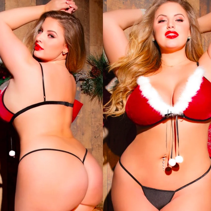 

Exotic Lingerie Sets XXXL Large Size Sexi Lingeri Sexy Christmas Babydoll Sexy Costumes Red Sexy Underwear Women Bra + G String