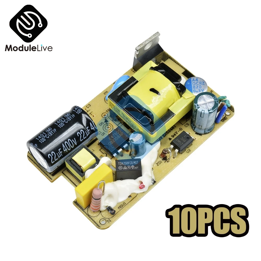 10 шт. ac-dc 100-240 В до 5 В 2.5A Переключатель Импульсный блок питания плата постоянного тока регулятор напряжения голый ремонт 2500MA 110 В 220 В