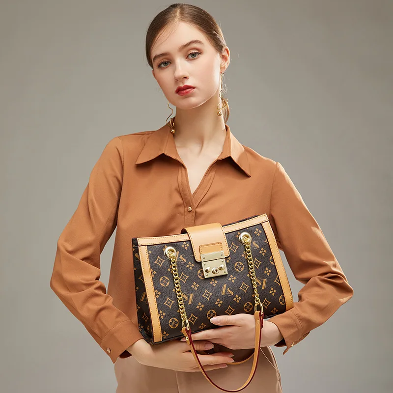 100% Genuine Leather Luxury Brand 2021 New Classic Print One-shoulder Messenger Bag Luxury Designer Handbags and Wallet Satchels