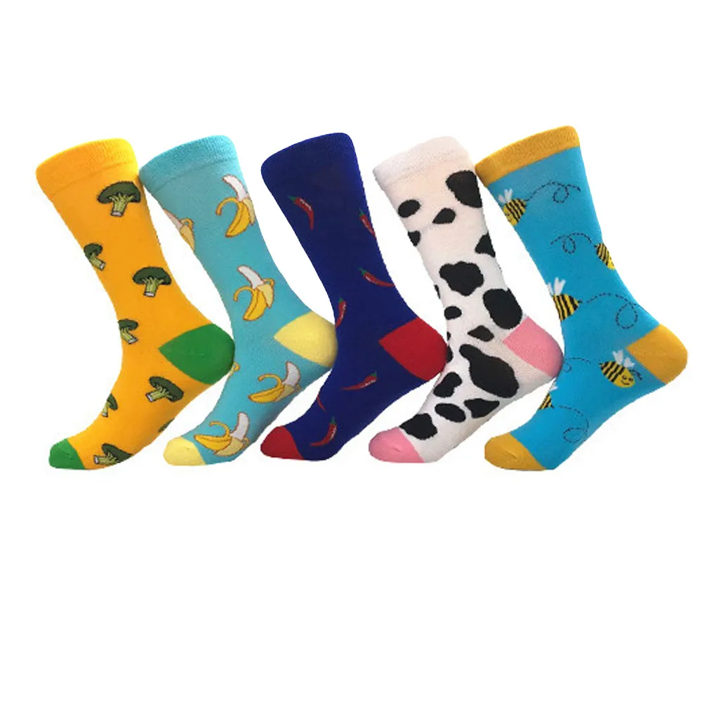 Унисекс носки с принтом Забавный Банан удобные мягкие повседневные хлопковые