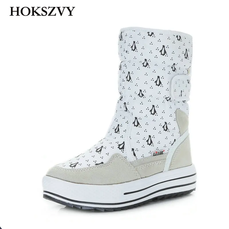 HOKSVZY/женские зимние ботинки; толстая подошва; средняя трубка; Защита ног; Производитель; ботинки из хлопка; женские JSH-B009