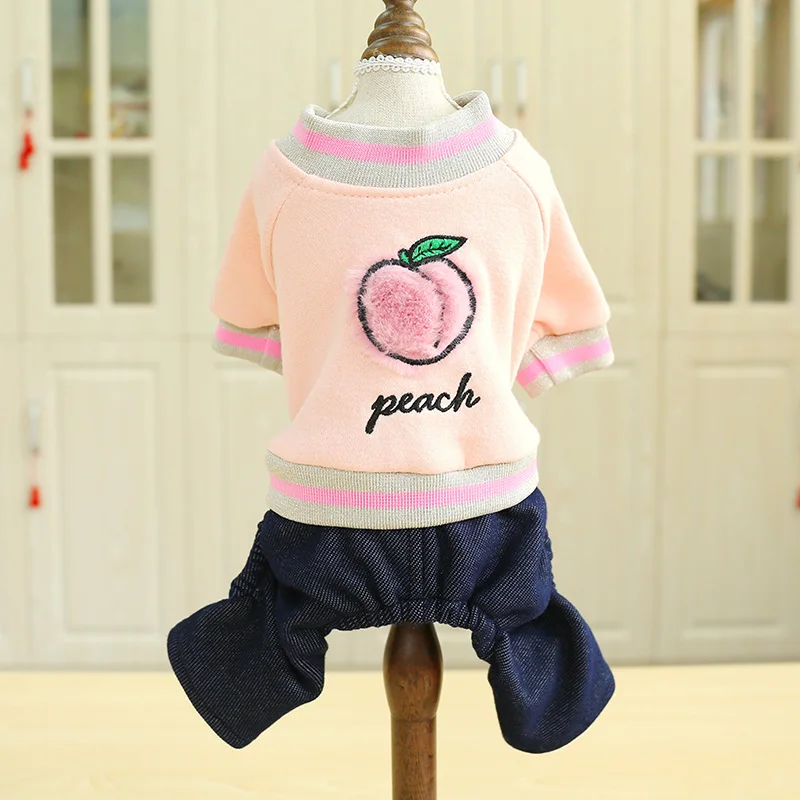 PETCIECLE Pet платье плюшевый Померанский Бишон Удобная Осенняя Модель Милая вышитая