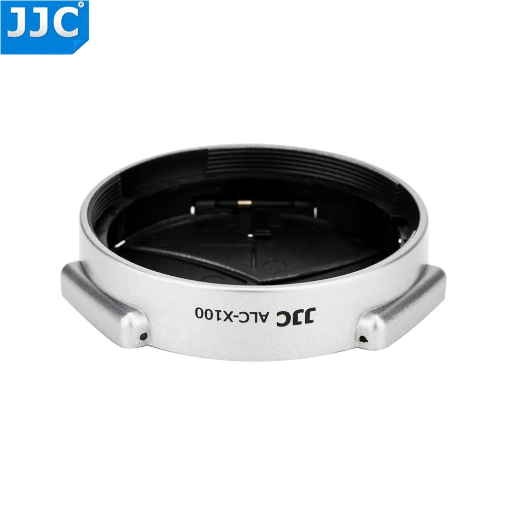 Автокрышка объектива JJC для камеры Fujifilm FINEPIX X100 X100S X100T X100F X70 серебристый и черный