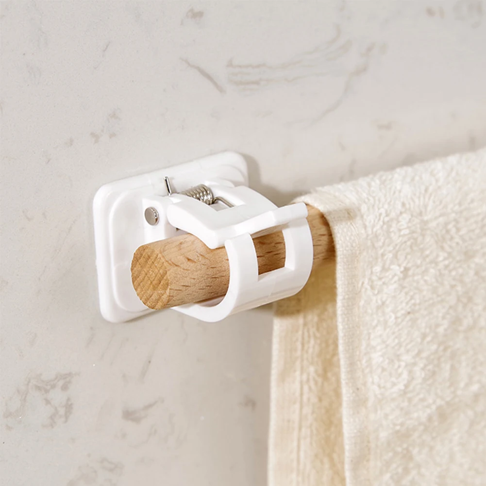

2Pcs Self Adhesive Curtain Hanging Rod Brackets Organized Pole Holders Towel Bar Hook Support Rail Clamps Fixed Household Tools