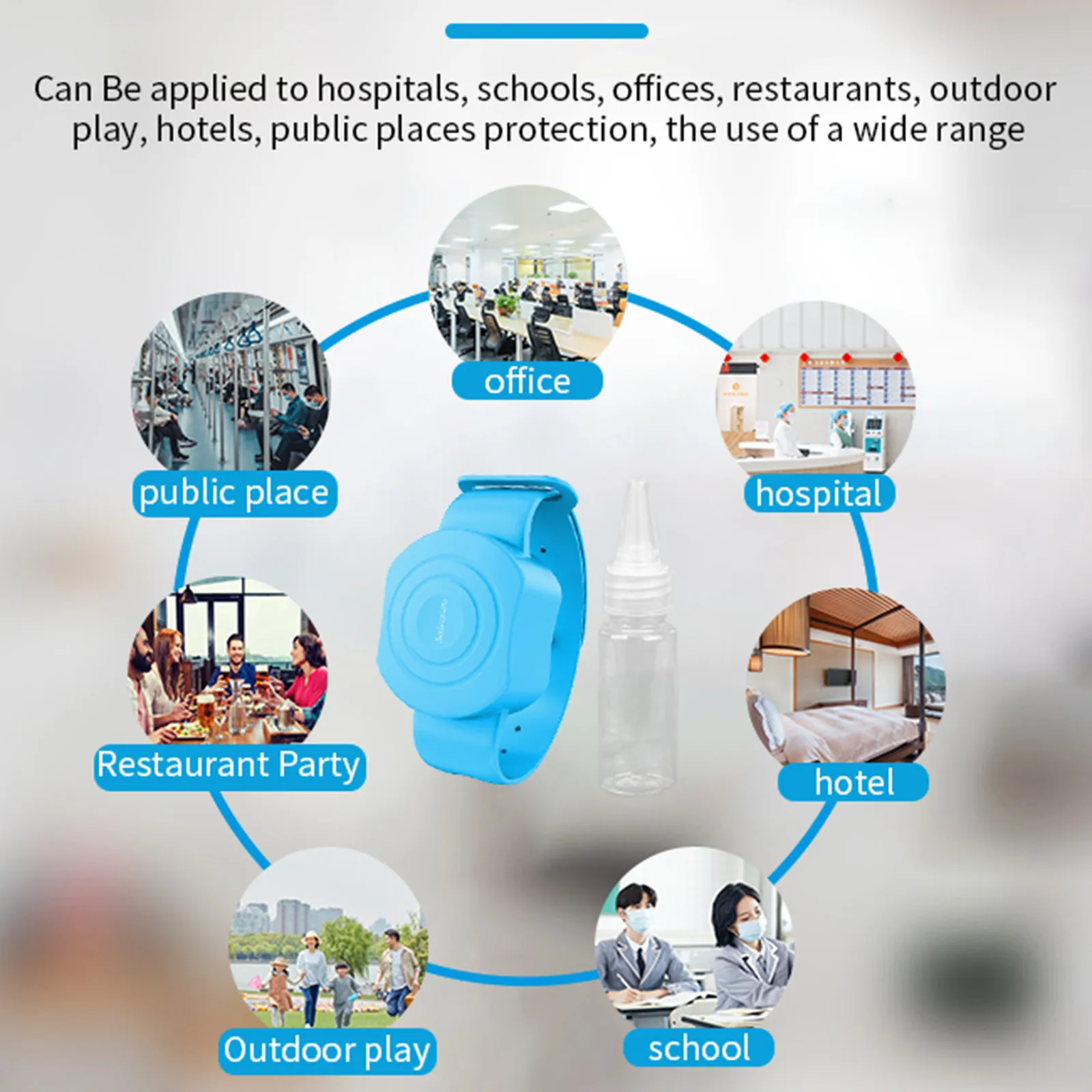 Для взрослых и детей для дезинфекции рук дозирования Портативный браслет ручной