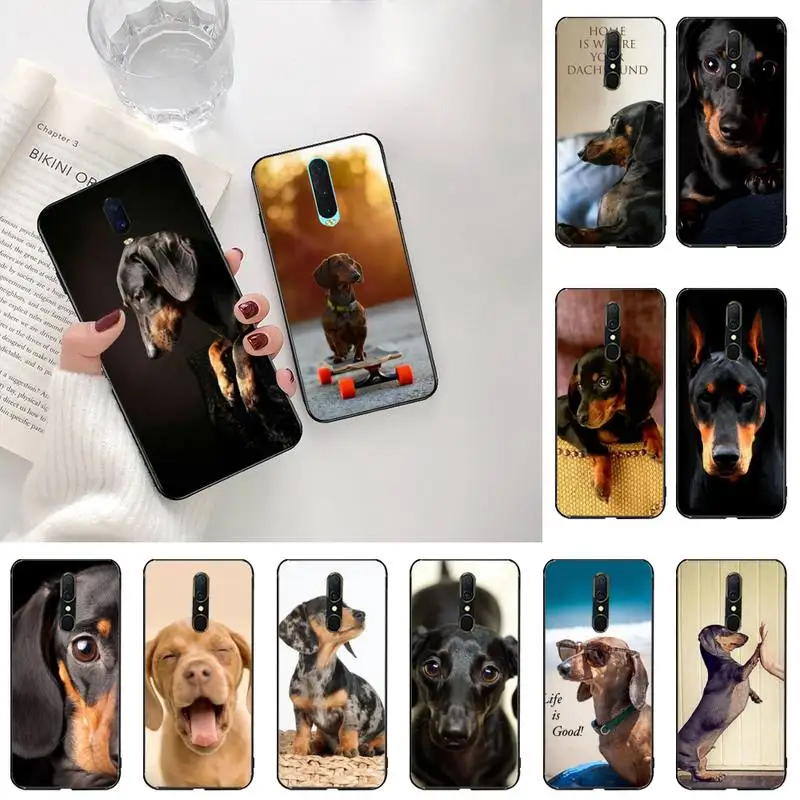 Чехол-накладка для Oppo A5 A9 щенок таксы Reno2 z Renoace 3pro Realme5Pro чехол телефона с рисунком