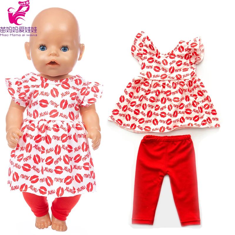 

17inch baby doll dress pants for 18 inch girl doll clothes shirt