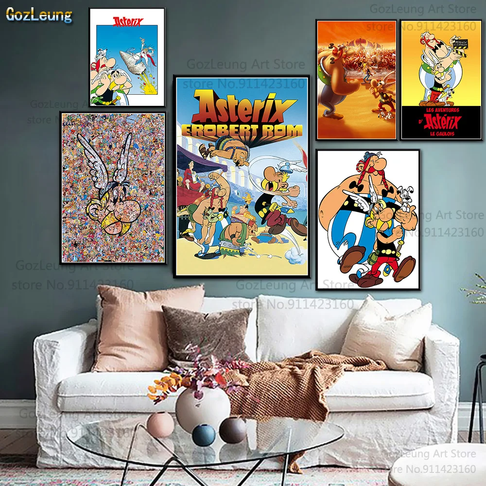 Классический постер из американского комикса Asterix Картина на холсте горячие
