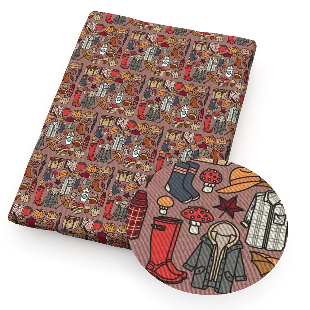 Тканевая шторка c17830 из полиэстера и хлопка с принтом тыквы черепа на Хэллоуин |