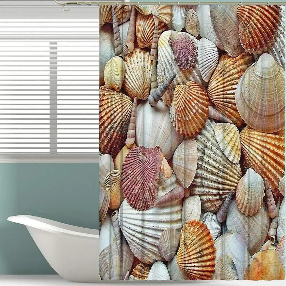 Водонепроницаемая занавеска для душа из полиэстера с 3D принтом разные размеры