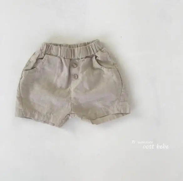 

Summer New Simple Fashion Girls Shorts Children Shorts Boys Linen Shorts Kid Casual Hot Pants Kids Pants Outfits