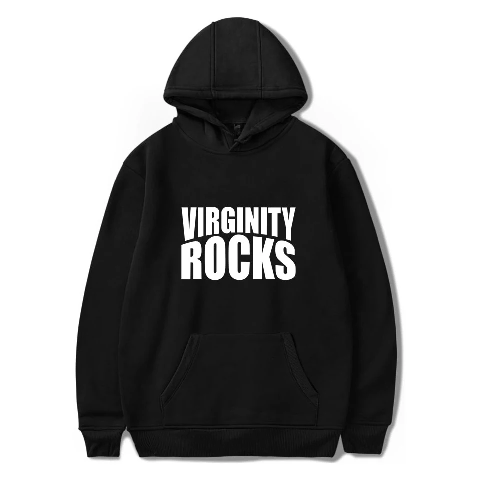 2020 толстовки с капюшоном Virginity Rocks для мужчин и женщин длинным рукавом худи Harajuku