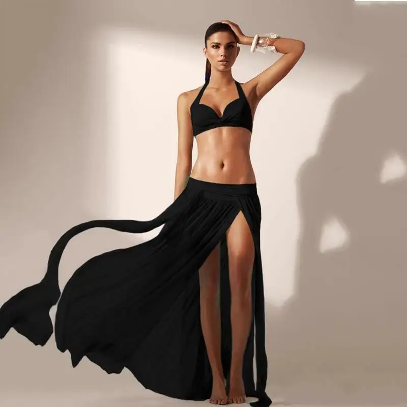 

Meihuida Fashion Ladies Sexy Beach Wear Floor Length Maxi Long Wrap Skirt Chiffon Swimwear Bikini Cover Up