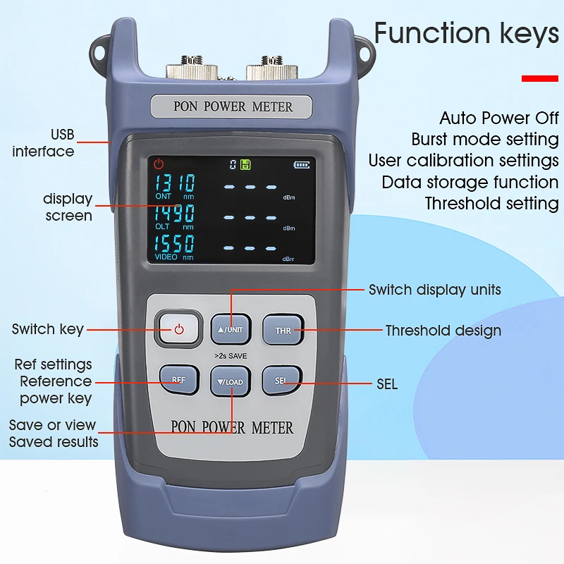 COMPTYCO AUA-320A/U Handheld Fiber Optical PON Power Meter FTTX/ONT/OLT 1310/1490/1550nm | Мобильные телефоны и