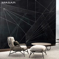 MASAR Simple black and white wall paintings imitation pencil strokes plain color wallpaper logo background wall wallpaper Line