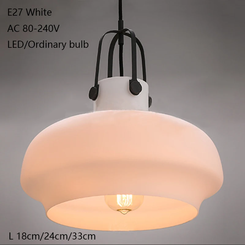 Современная Минималистичная стеклянная Подвесная лампа в стиле индастриал E27 220