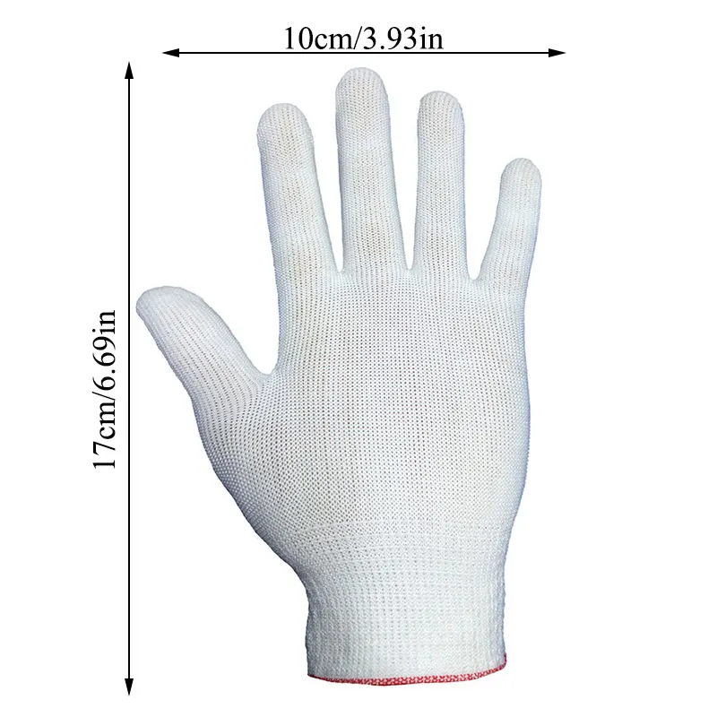 

Nylon Gloves Gardening Gloves Knit Labor Protection Gloves Ultra Thin Breathable Anti-skid 1 Pairs Antistatic Work Gloves