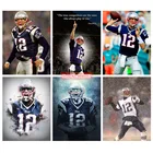 Картина из страз Американский футбол Тома Брэди, полноразмернаяКруглая Мозаика 5D сделай сам, спортивный постер, Набор для вышивки крестиком