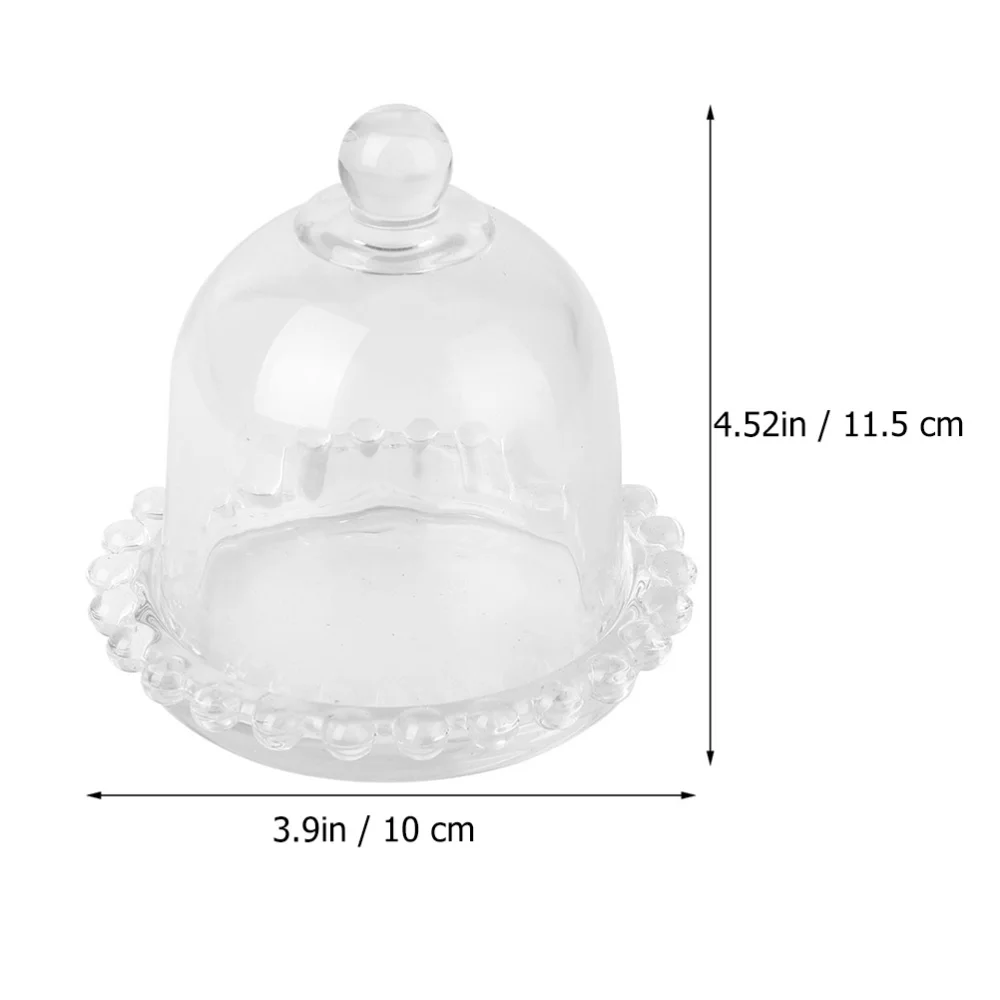 

4pcs Transparent Food Covers Durable Dessert Covers Glass Food Protectors