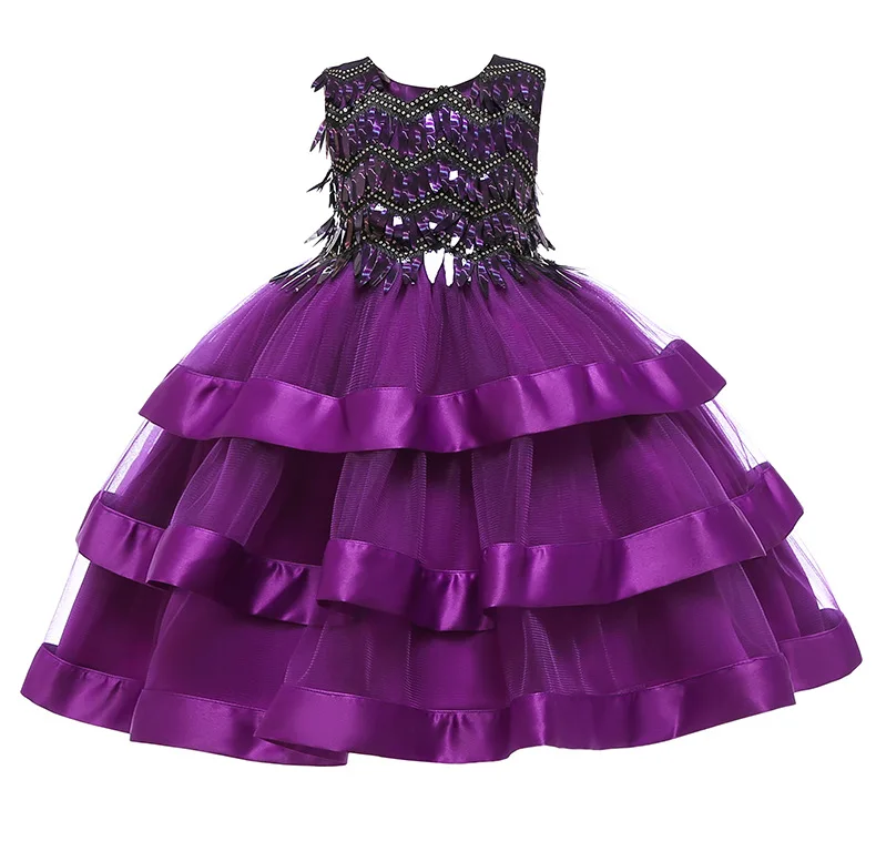 Платье для девочек праздвечерние чное с блестками на возраст от 2 до 13 лет 2019 |