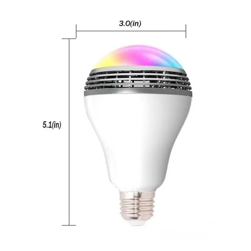 

Newest E27 Smart Bulbs LED Light Bulb Bluetooth Control RGB Colour Music Speaker Timer RGBW Light Bulb Apply to IOS/Android 2020
