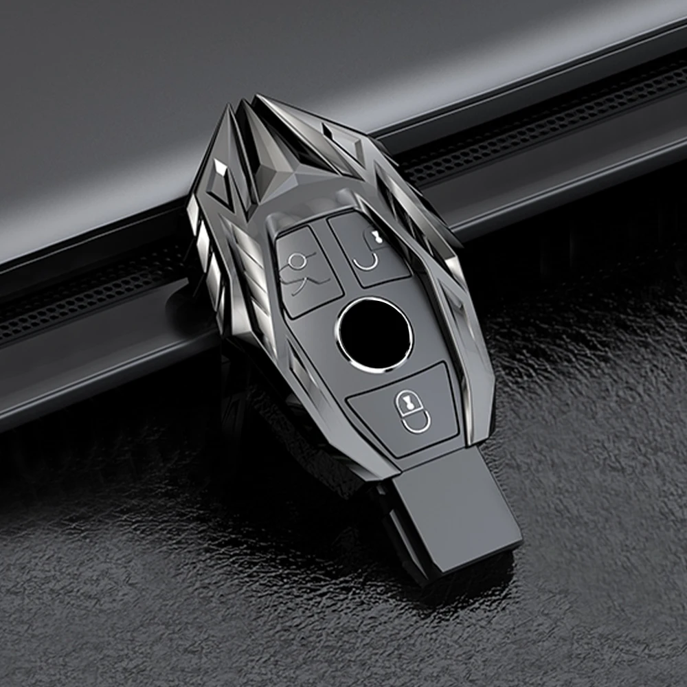 

Alloy Metal Car Remote Key Bag Case Cover Shell For Mercedes Benz AMG W203 W210 W211 W124 W202 W204 W205 W212 W176 Car Styling