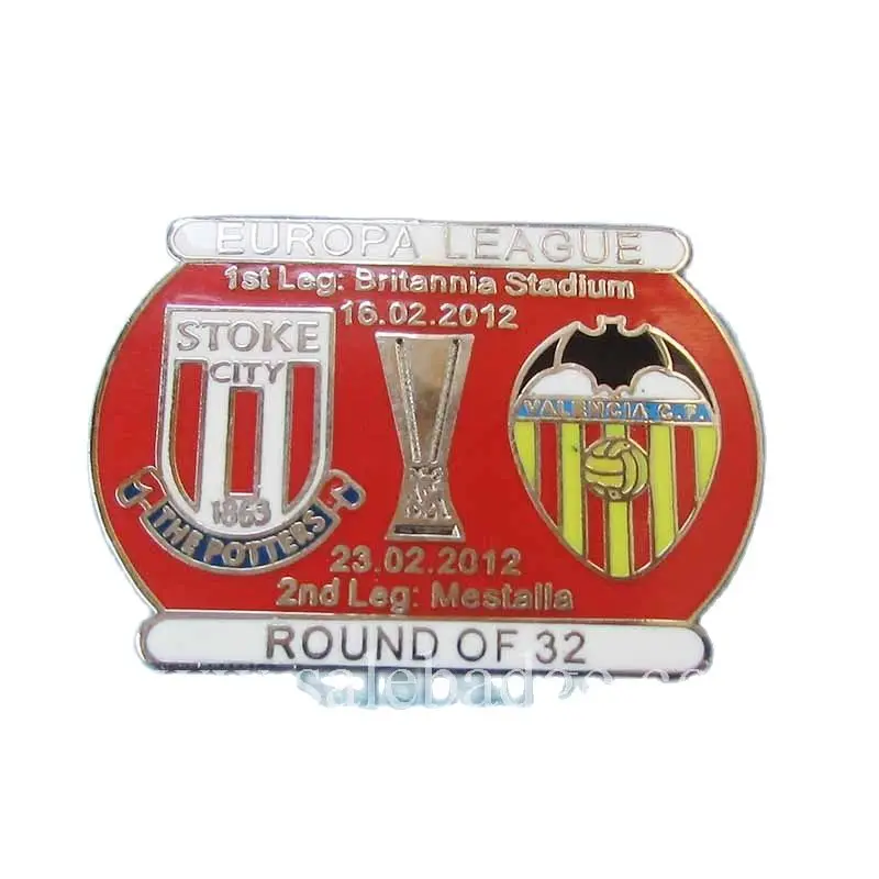 Изготовленный На Заказ Футбол Лиги Европы металлический значок каких-либо