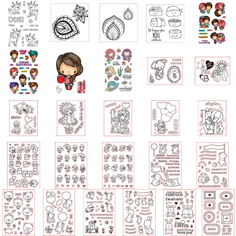 105-130 прозрачные штампы для маленьких девочек и мальчиков милые свинки кролик