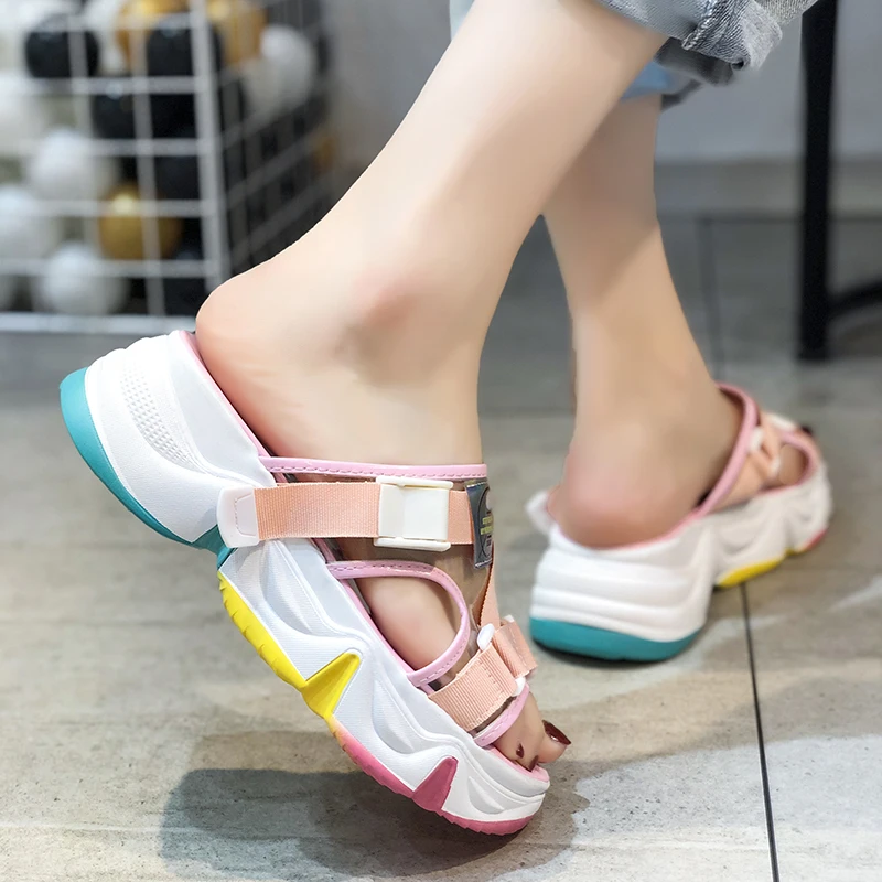 

Candy Girls Cute Sandals for Women Platform 2020 Comfy Platform Sandal Shoes Summer Beach Travel Shoes Sandal Ladies Flip Flops