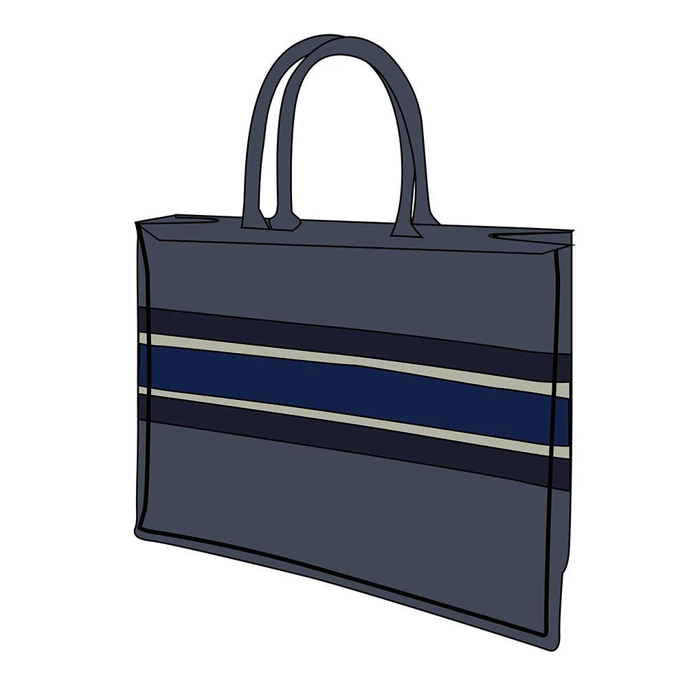 

2021 new fashion star with the same paragraph tote bag large capacity embroidery shopping bag all-match handbag L1128