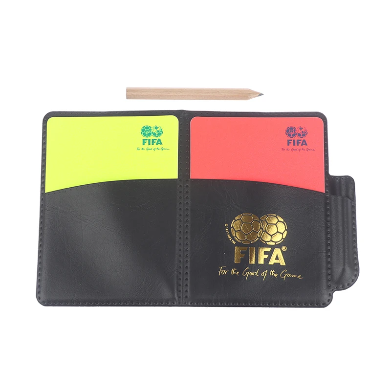 

1 Set Sport Football Soccer Referee Wallet Notebook with Red Card And Yellow Card Useful Referee Tool